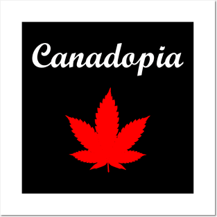 Canadopia Canada Marijuana Pot Leaf Dark Color Posters and Art